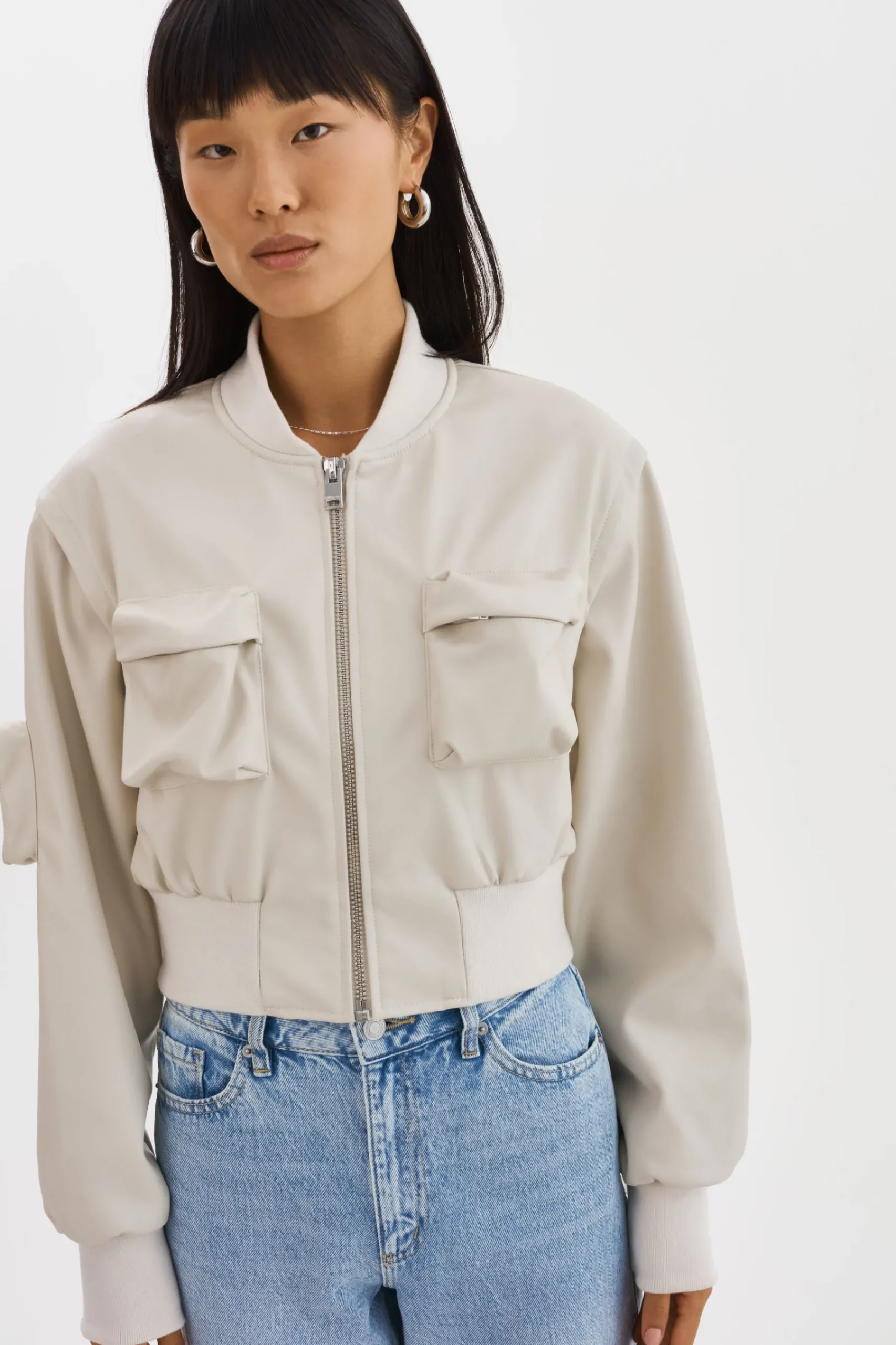 Femme LAMARQUE XAIA | Blouson Aviateur Convertible En Simili Cuir