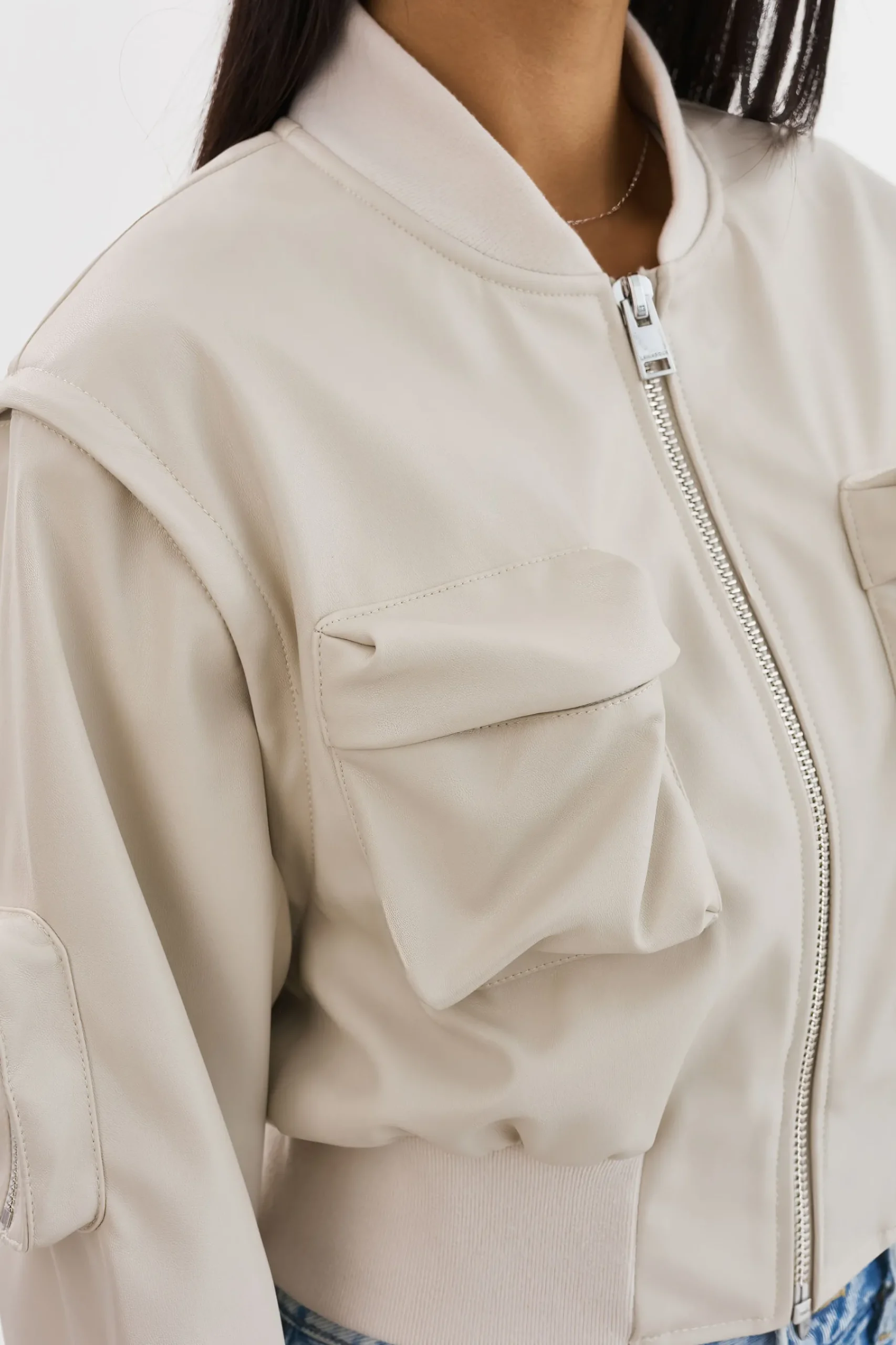 Femme LAMARQUE XAIA | Blouson Aviateur Convertible En Simili Cuir
