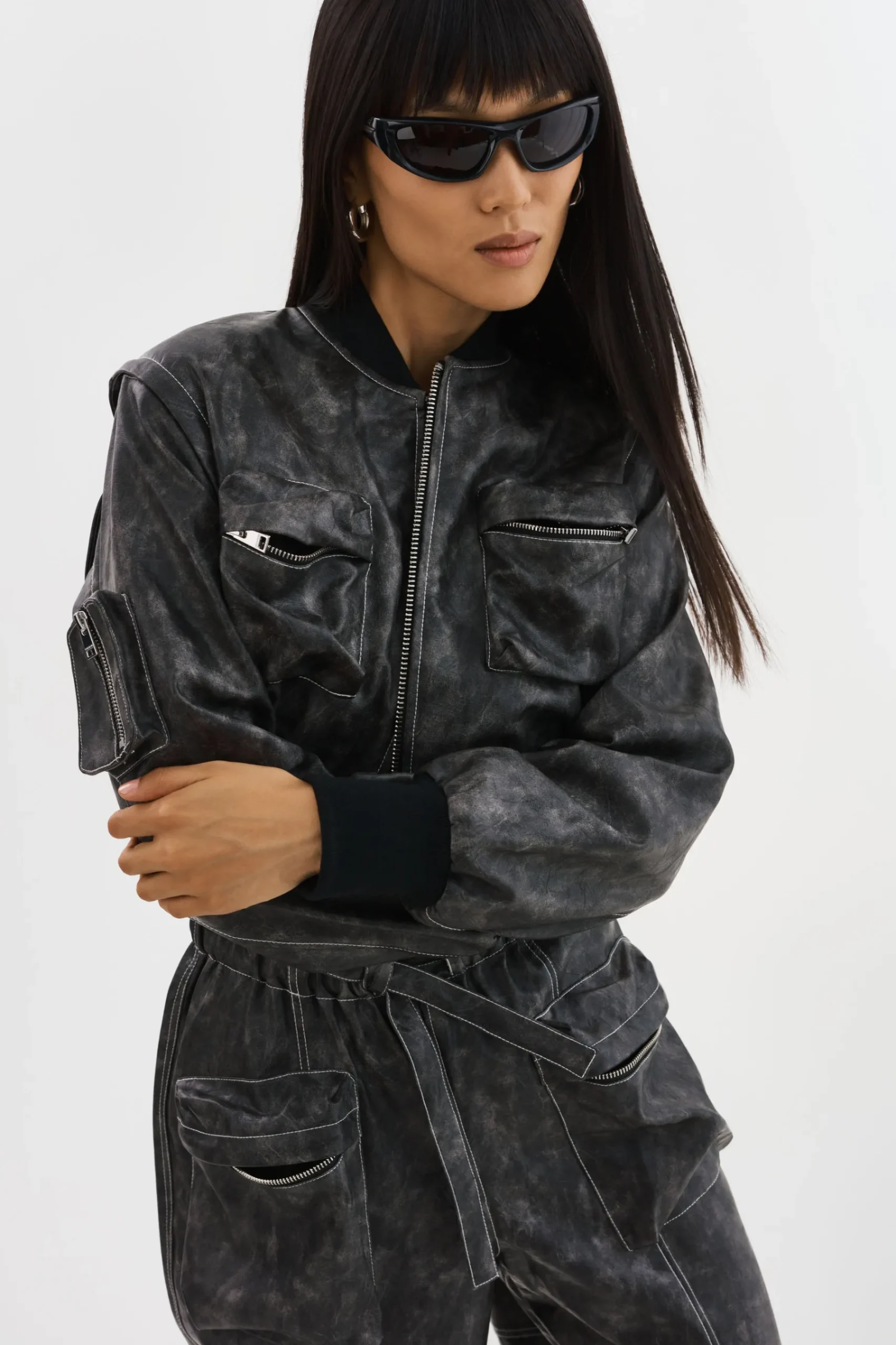 Femme LAMARQUE XAIA | Blouson Aviateur Convertible En Simili Cuir