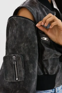 Femme LAMARQUE XAIA | Blouson Aviateur Convertible En Simili Cuir