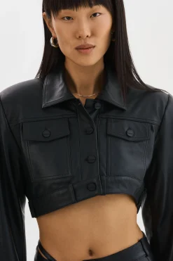 Femme LAMARQUE XANDY | Veste En Cuir Courte