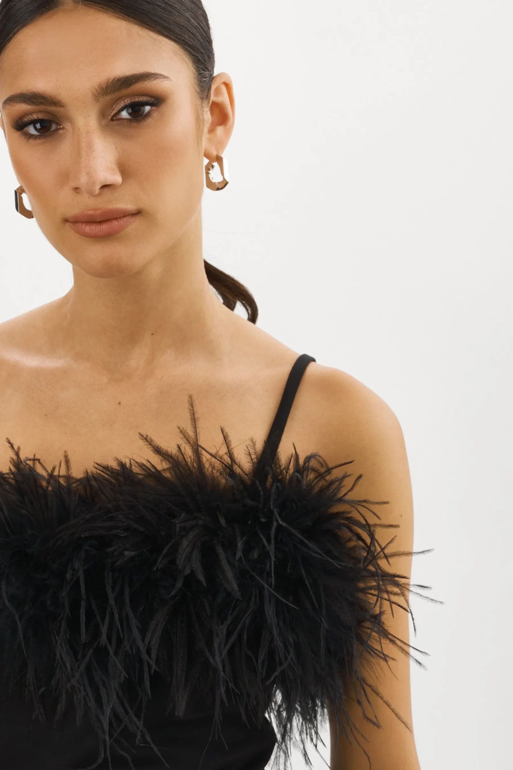 Femme LAMARQUE YARINA Top Orné De Plumes