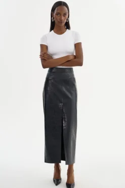 Femme LAMARQUE YVETTE | Faux Leather Maxi Skirt