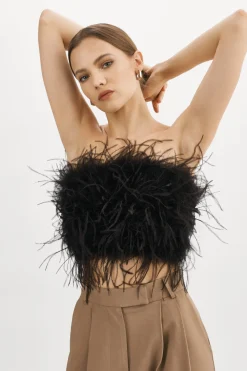 Femme LAMARQUE ZAINA | Bustier De Plumes
