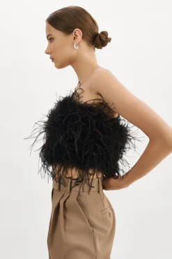 Femme LAMARQUE ZAINA | Bustier De Plumes