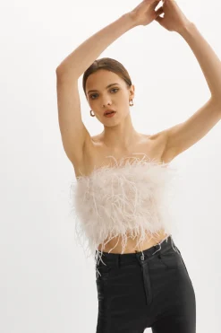 Femme LAMARQUE ZAINA | Bustier De Plumes