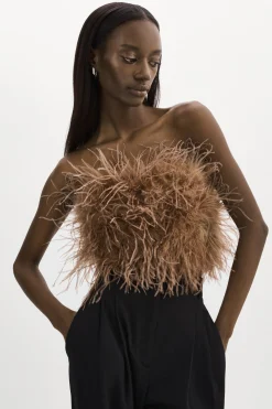 Femme LAMARQUE ZAINA | Bustier De Plumes