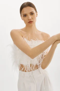 Femme LAMARQUE ZAINA | Bustier De Plumes